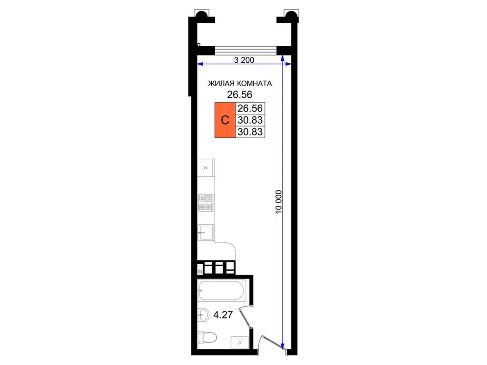 Продается студия, 30,8 м² - Фото 6