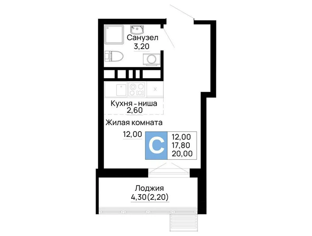 Продается студия, 20 м² - Фото 5